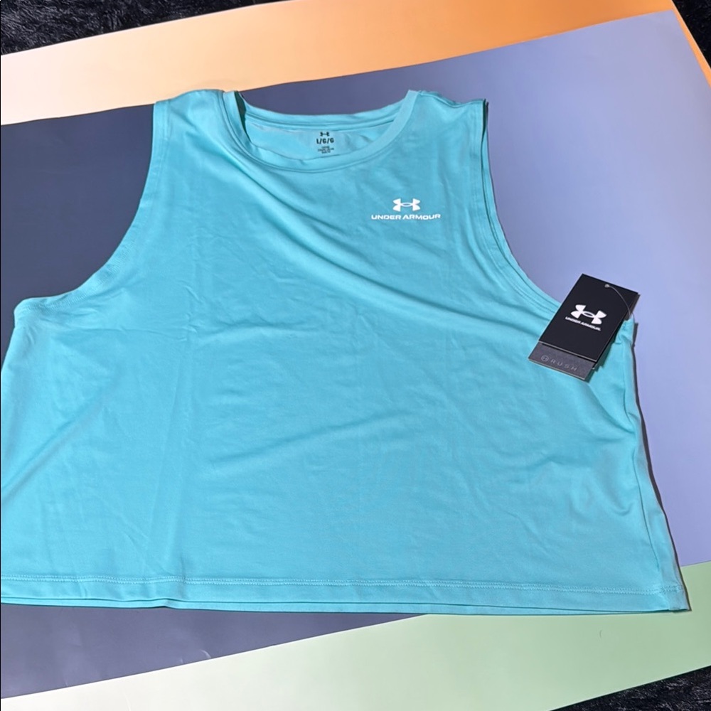 Under Armour Aqua Sleeveless Top Size Large NWT
